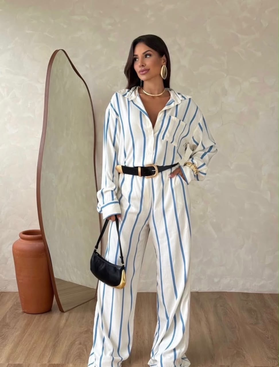 Conjunto Calça listrinha 