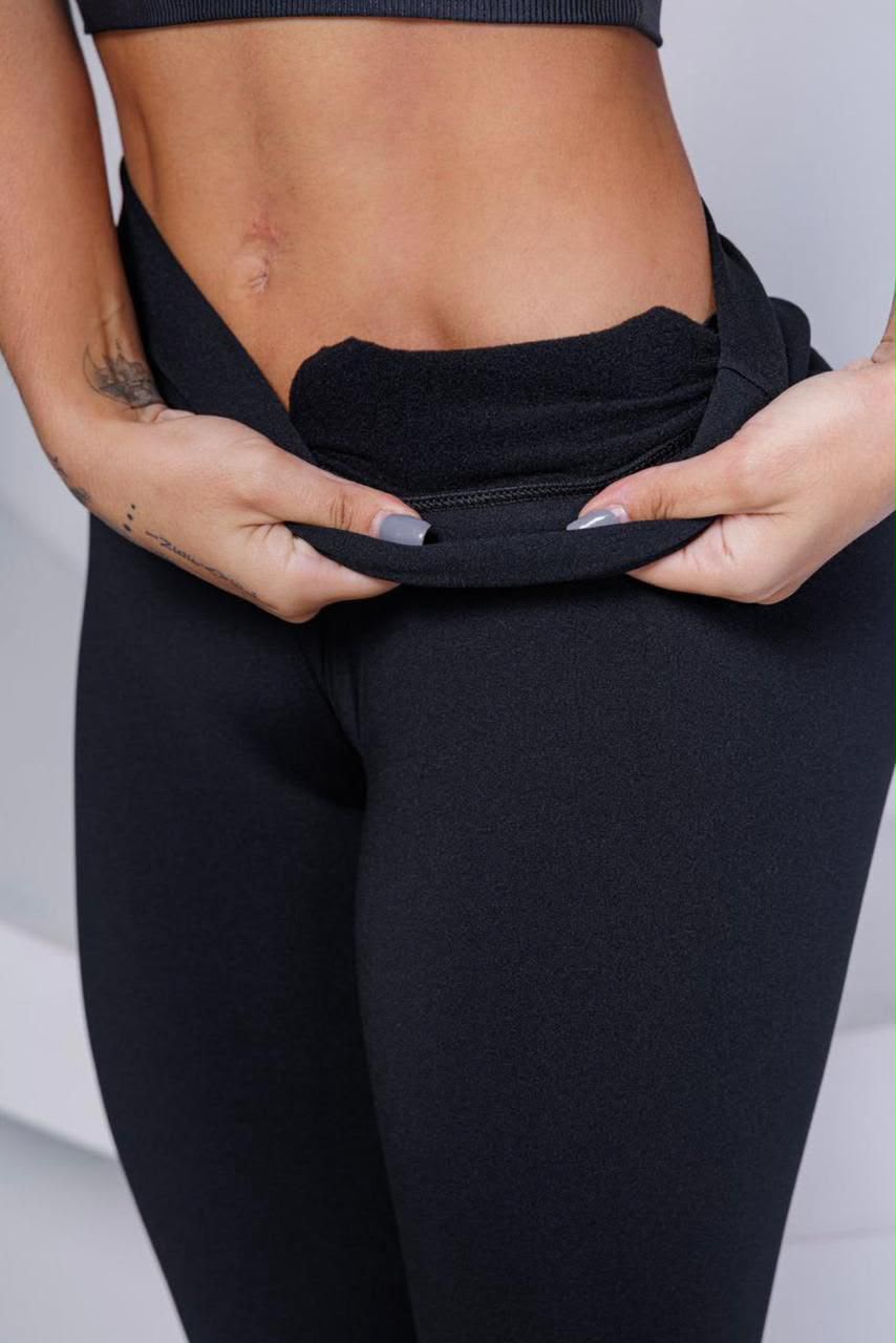 Calça leg flanelada 