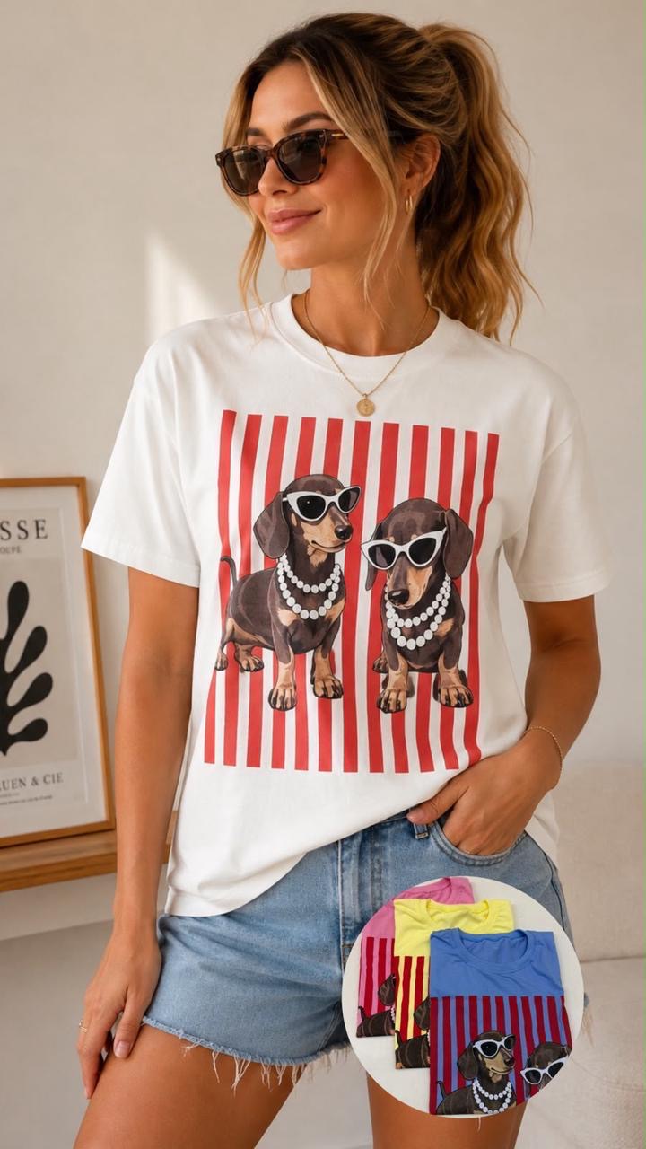 Blusa Farm listra vermelho 