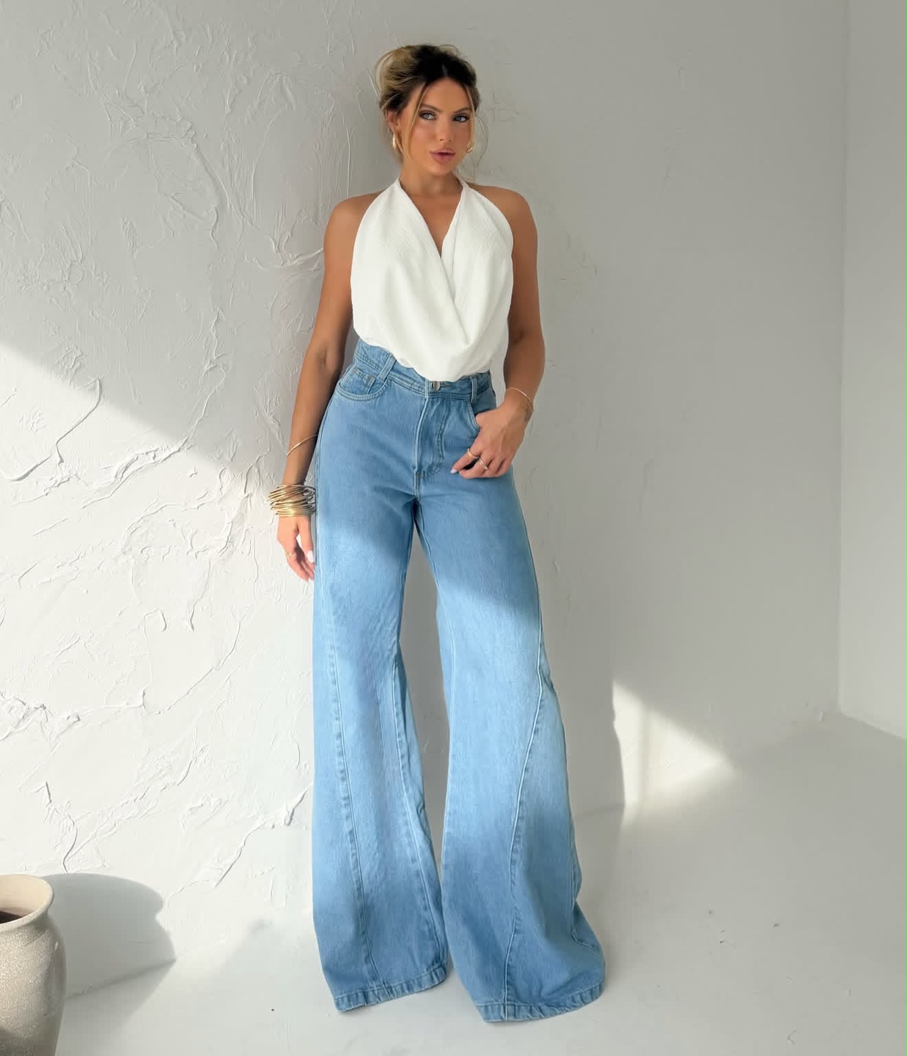 Calça pantalona 