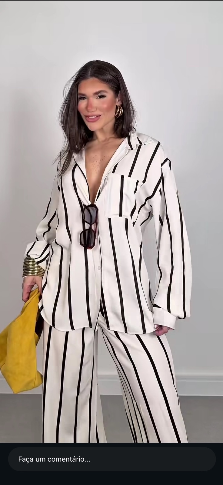 Conjunto Calça listra